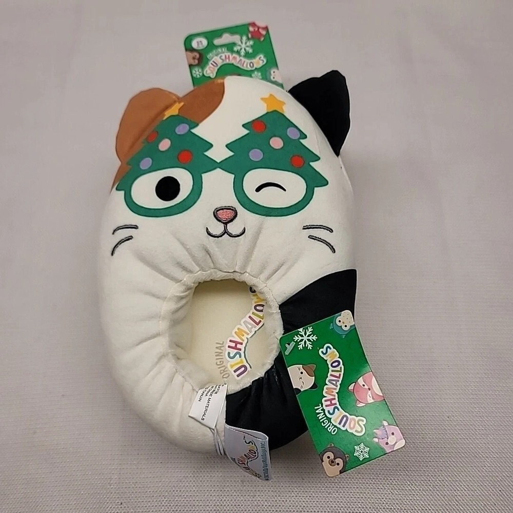 Jazwares Squishmallows Original Cam The Cat Christmas Plush Slippers Kids‎ 11/12
